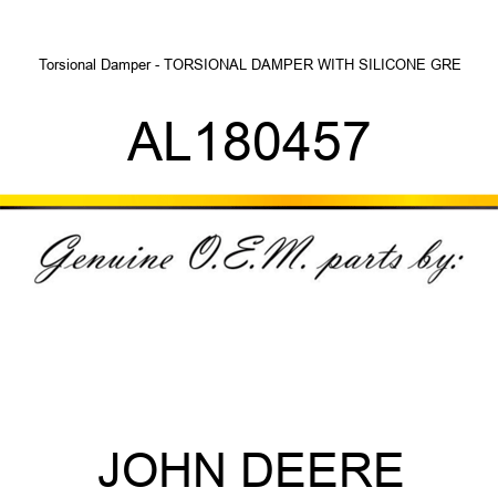 Torsional Damper - TORSIONAL DAMPER, WITH SILICONE GRE AL180457
