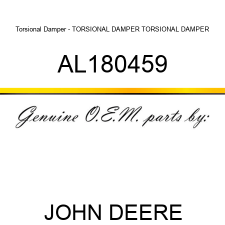 Torsional Damper - TORSIONAL DAMPER, TORSIONAL DAMPER AL180459