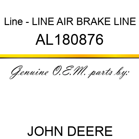 Line - LINE, AIR BRAKE LINE AL180876