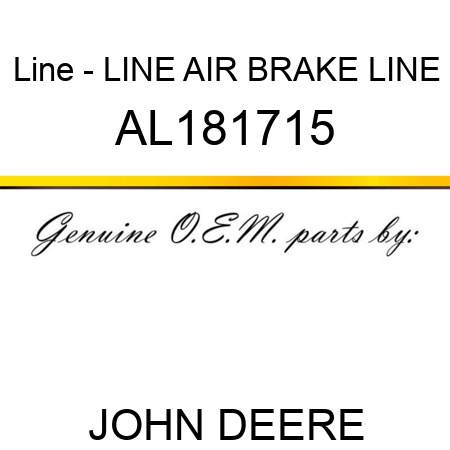Line - LINE, AIR BRAKE LINE AL181715