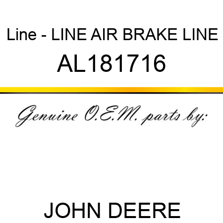 Line - LINE, AIR BRAKE LINE AL181716