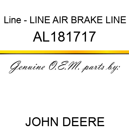 Line - LINE, AIR BRAKE LINE AL181717