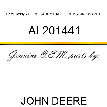 Cord Caddy - CORD CADDY, CABLEDRUM - SINE WAVE F AL201441