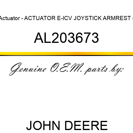 Actuator - ACTUATOR, E-ICV JOYSTICK, ARMREST ( AL203673