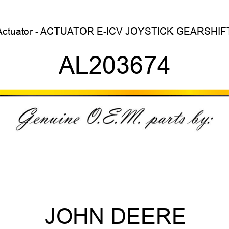 Actuator - ACTUATOR, E-ICV JOYSTICK, GEARSHIFT AL203674