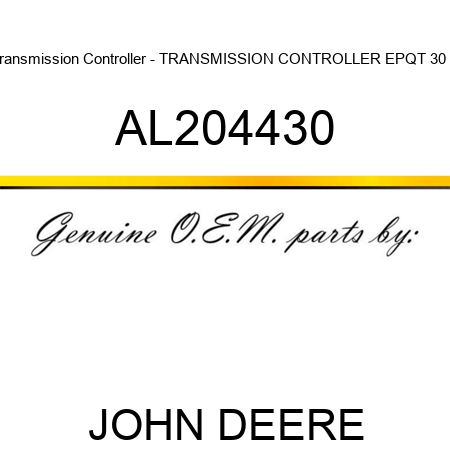 Transmission Controller - TRANSMISSION CONTROLLER, EPQT, 30 S AL204430