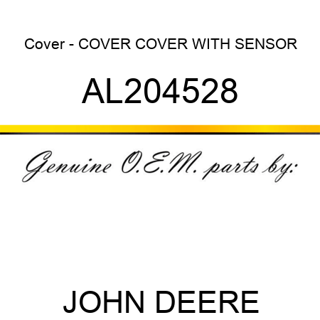 Cover - COVER, COVER WITH SENSOR AL204528