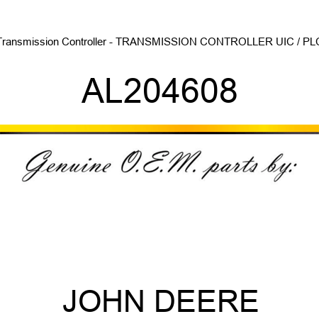 Transmission Controller - TRANSMISSION CONTROLLER, UIC / PLC AL204608