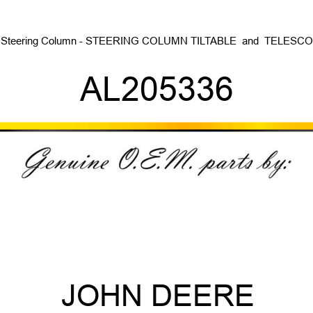 Steering Column - STEERING COLUMN, TILTABLE & TELESCO AL205336