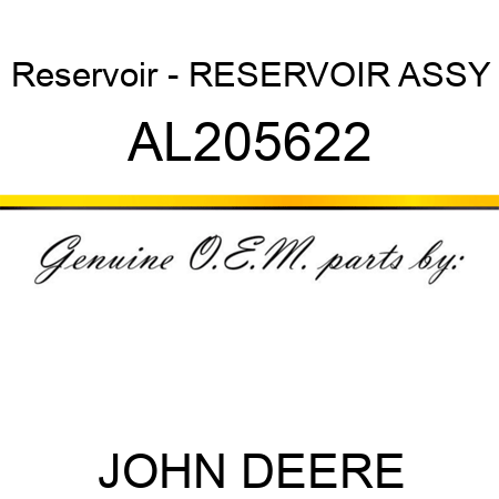 Reservoir - RESERVOIR, ASSY AL205622
