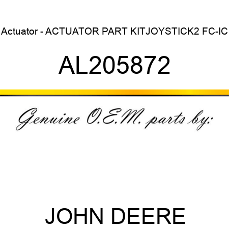 Actuator - ACTUATOR, PART KIT,JOYSTICK,2 FC-IC AL205872
