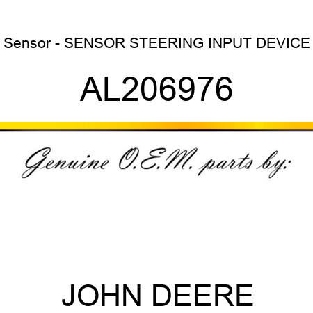 Sensor - SENSOR, STEERING INPUT DEVICE AL206976