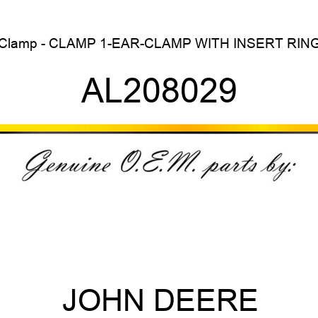 Clamp - CLAMP, 1-EAR-CLAMP WITH INSERT RING AL208029