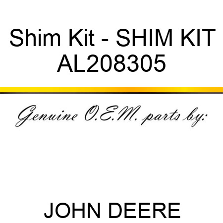 Shim Kit - SHIM KIT AL208305