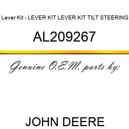 Lever Kit - LEVER KIT, LEVER KIT, TILT STEERING AL209267