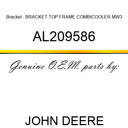 Bracket - BRACKET, TOP FRAME, COMBICOOLER MW3 AL209586