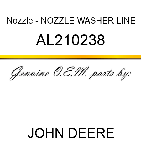 Nozzle - NOZZLE, WASHER LINE AL210238