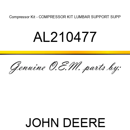 Compressor Kit - COMPRESSOR KIT, LUMBAR SUPPORT SUPP AL210477