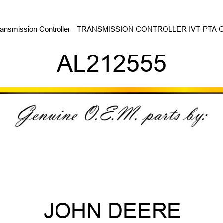 Transmission Controller - TRANSMISSION CONTROLLER, IVT-PTA CO AL212555