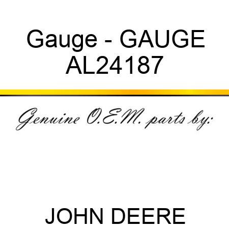 Gauge - GAUGE AL24187