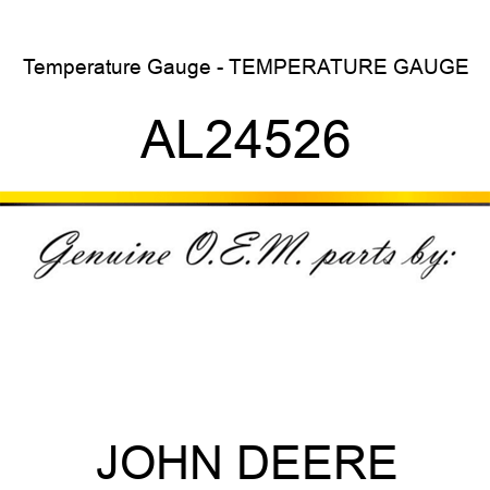 Temperature Gauge - TEMPERATURE GAUGE AL24526