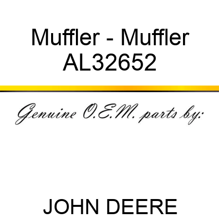 Muffler - Muffler AL32652