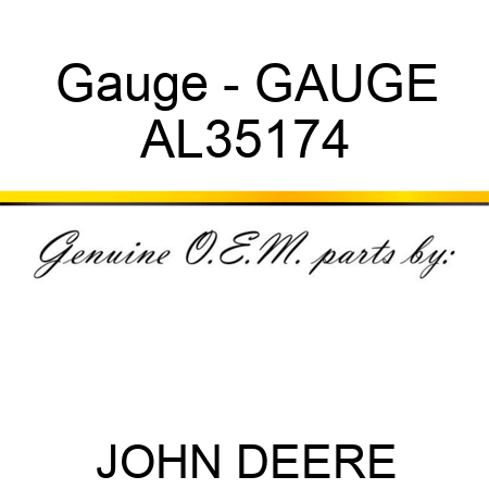 Gauge - GAUGE AL35174