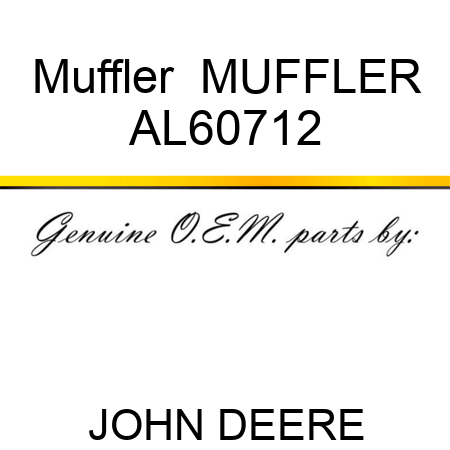 Muffler  MUFFLER AL60712