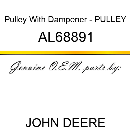 Pulley With Dampener - PULLEY AL68891