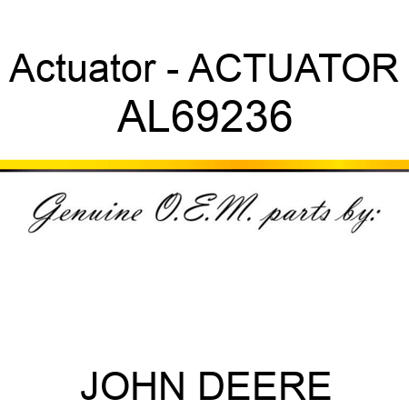 Actuator - ACTUATOR AL69236