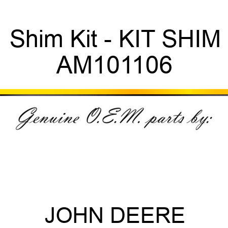 Shim Kit - KIT, SHIM AM101106