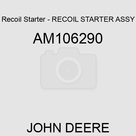 Recoil Starter - RECOIL STARTER ASSY AM106290