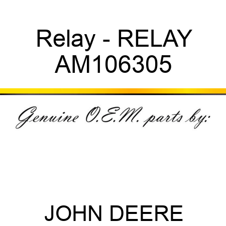 Relay - RELAY AM106305