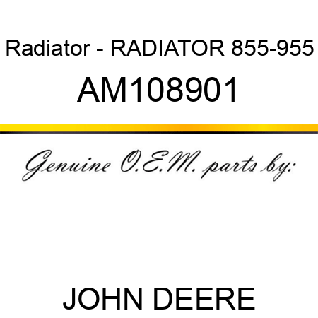 Radiator - RADIATOR 855-955 AM108901