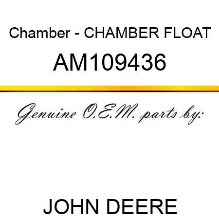Chamber - CHAMBER, FLOAT AM109436
