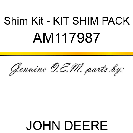 Shim Kit - KIT, SHIM PACK AM117987