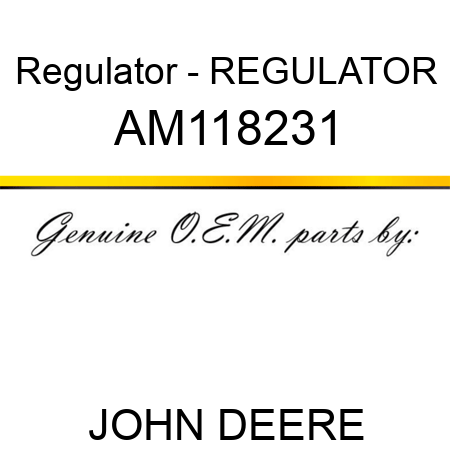Regulator - REGULATOR AM118231