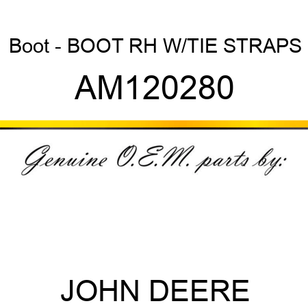 Boot - BOOT, RH W/TIE STRAPS AM120280