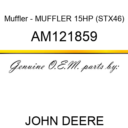 Muffler - MUFFLER, 15HP (STX46) AM121859