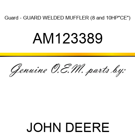 Guard - GUARD, WELDED MUFFLER (8&10HP