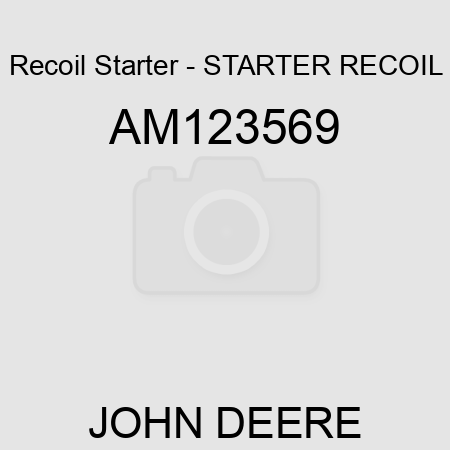 Recoil Starter - STARTER, RECOIL AM123569