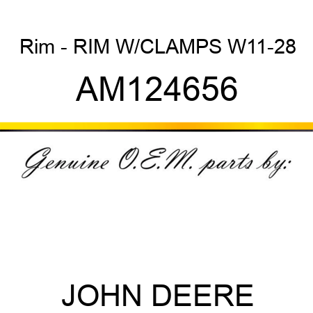 Rim - RIM, W/CLAMPS W11-28 AM124656