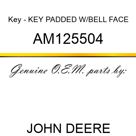 Key - KEY, PADDED W/BELL FACE AM125504