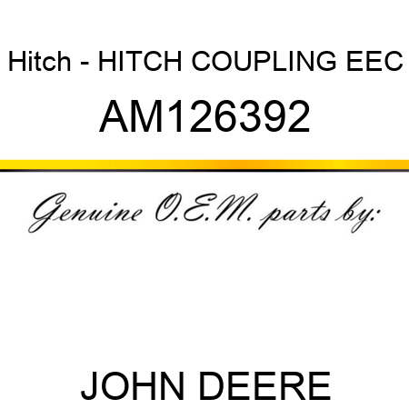 Hitch - HITCH, COUPLING EEC AM126392