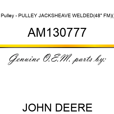 Pulley - PULLEY, JACKSHEAVE, WELDED(48