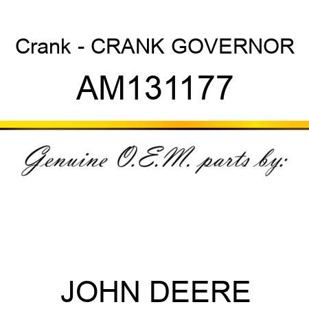 Crank - CRANK, GOVERNOR AM131177