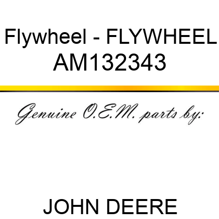 Flywheel - FLYWHEEL AM132343