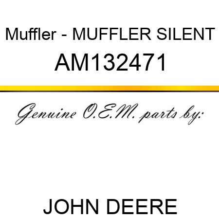 Muffler - MUFFLER, SILENT AM132471