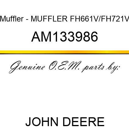 Muffler - MUFFLER, FH661V/FH721V AM133986