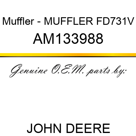 Muffler - MUFFLER, FD731V AM133988